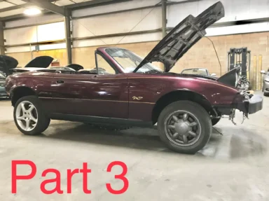 Restomod: 1995 Miata M-Edition (Part 3)Welcome back to part three of this Mazda Miata M-Edition build! In this update, we’ve got the car stripped down in preparation for paint and it’s drivetrain transplant.