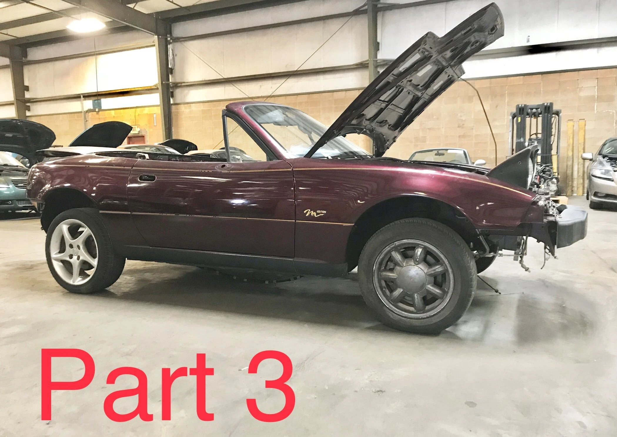 Restomod: 1995 Miata M-Edition (Part 3)Welcome back to part three of this Mazda Miata M-Edition build! In this update, we’ve got the car stripped down in preparation for paint and it’s drivetrain transplant.